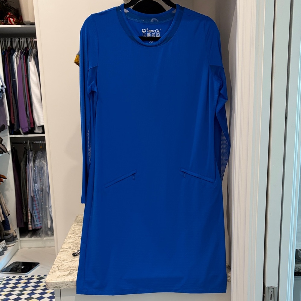 IBKUL Royal Blue Long Sleeve Dress